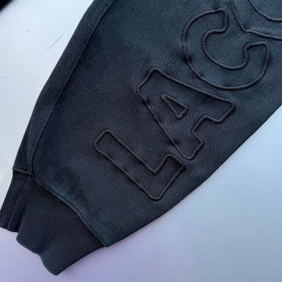 Vintage Black Lacoste sweatpants with embroidered logo - Picture 2 of 8